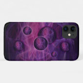 iphone 4ケースのフラクタルの芸術の黒およびピンク Case-Mate iPhoneケース (裏面(横))