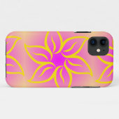 iPhone 5のやっとそこに場合のピンクの黄色い花 Case-Mate iPhoneケース (裏面(横))