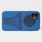iPhone 5のバスケットボールのシルエットの異端的で青いライト Case-Mate iPhoneケース (裏面(横))