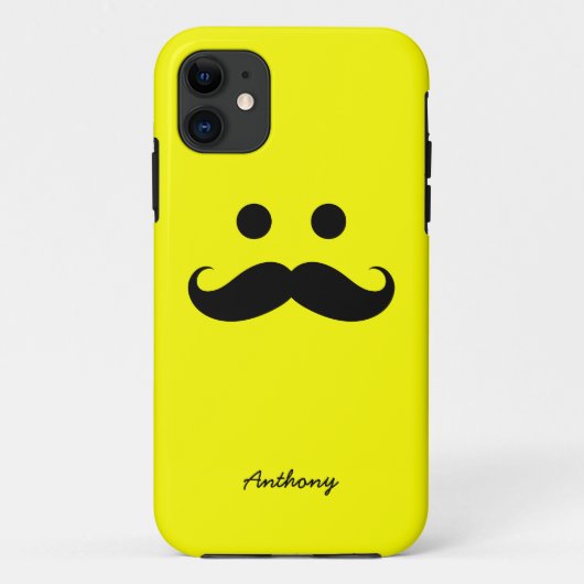 iPhone 5の場合のパーソナライズな髭の顔 Case-Mate iPhoneケース (裏面)
