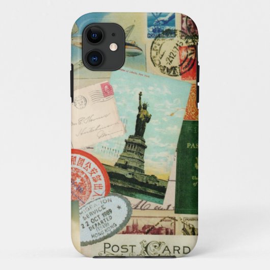 iPhone 5の場合ヴィンテージの旅行およびスタンプ Case-Mate iPhoneケース (裏面)