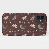 iPhone 5の場合-ブラウンの花柄 Case-Mate iPhoneケース (裏面(横))