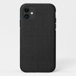 iPhone 5の場合-織り目加工の固体-黒 11 ケース