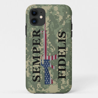 iPhone 5のSemper Fidelisの緑の迷彩柄 iPhone 11 ケース
