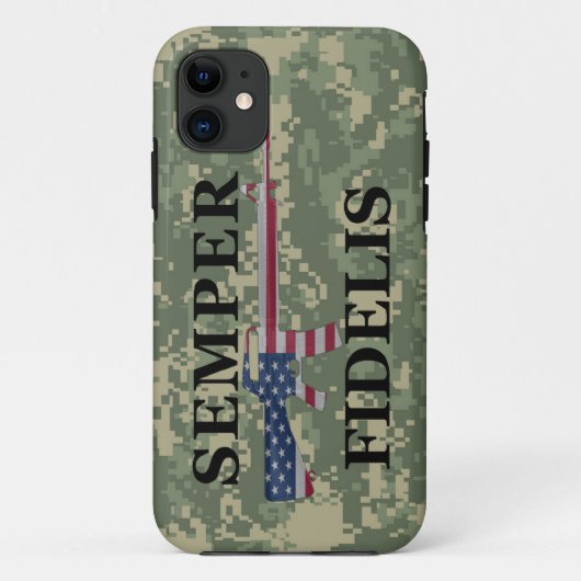 iPhone 5のSemper Fidelisの緑の迷彩柄 Case-Mate iPhoneケース (裏面)