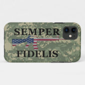 iPhone 5のSemper Fidelisの緑の迷彩柄 Case-Mate iPhoneケース (裏面(横))