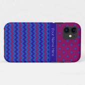 iPhone 5のXtremeの場合: 紫色のシェブロンを個人化して下さい Case-Mate iPhoneケース (裏面(横))