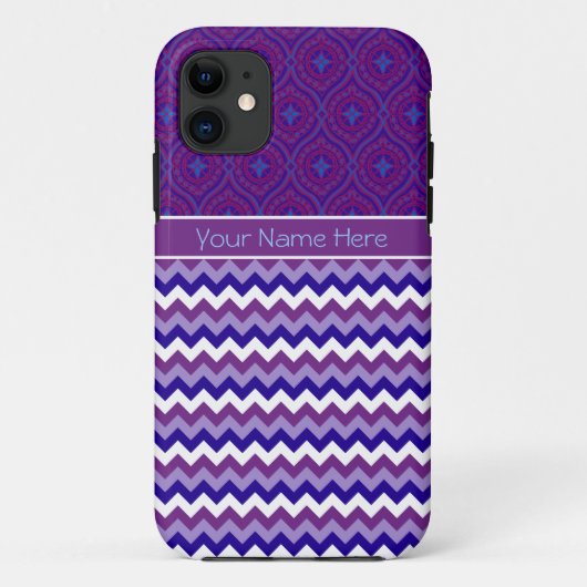 iPhone 5ケースをパーソナライズ:紫色の山形 Case-Mate iPhoneケース (裏面)