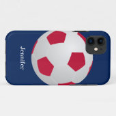 iPhone 5ケース、サッカーボール、赤、白、青 Case-Mate iPhoneケース (裏面(横))