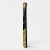 iPhone 5ケース – メイトクリーム金ゴールドダマスクブラック Case-Mate iPhoneケース (裏面/左)