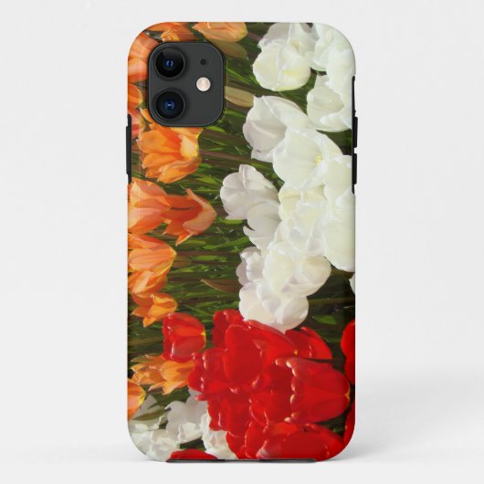 iPhone 5ケース 赤白オレンジのチューリップ Case-Mate iPhoneケース (裏面)