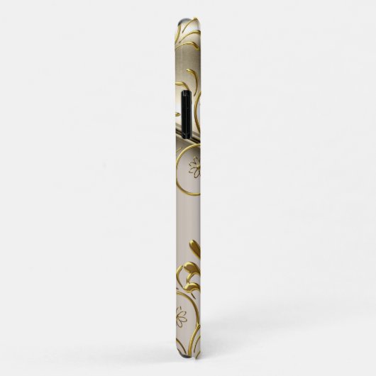 iPhone 5ダマスクカラメルクリームベージュ金ゴールドアンバー Case-Mate iPhoneケース (裏面/右)