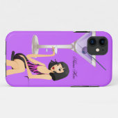 iPhone 5パーティーガールゼブラマルティニブラックパープル Case-Mate iPhoneケース (裏面(横))