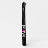 iPhone 5プリンセスシルバーティアラピンクゼブラ Case-Mate iPhoneケース (裏面/左)