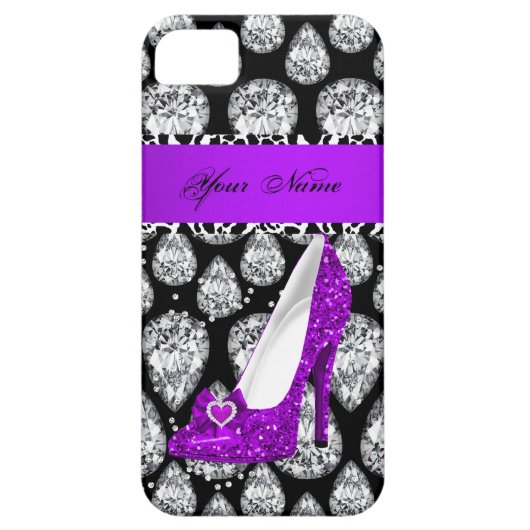 iPhone 5紫色ハイヒール靴 Case-Mate iPhoneケース (裏面)