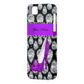 iPhone 5紫色ハイヒール靴 Case-Mate iPhoneケース (裏面左)