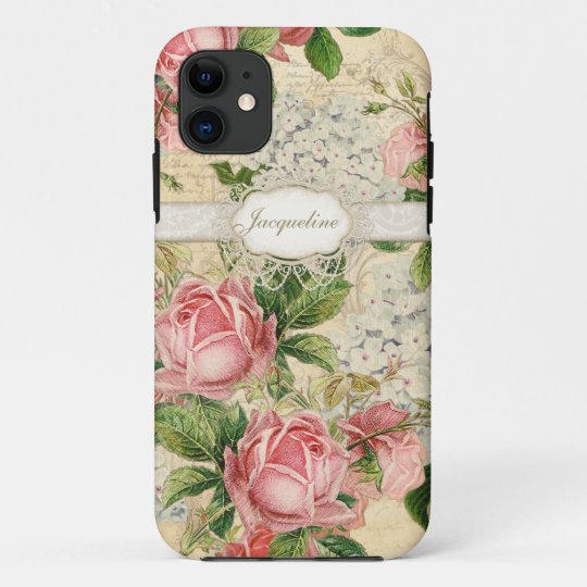 Iphone 5 ヴィンテージ英語バラレースn Hydrangea Case Mate Iphoneケース Zazzle Co Jp