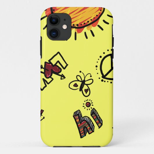 iPhone 5 うすめのIDケース、夏の落書き Case-Mate iPhoneケース (裏面)