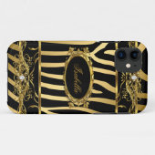 iPhone 5 エレガントでおしゃれな金縞ブラック Case-Mate iPhoneケース (裏面(横))