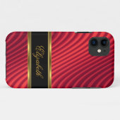 iPhone 5 エレガントでおしゃれな 赤 ゴールド ブラック Case-Mate iPhoneケース (裏面(横))