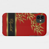 iPhone 5 エレガント シック アジアン 竹 赤 ゴールド Case-Mate iPhoneケース (裏面(横))