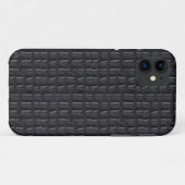 iPhone 5 カバー グレー 本革調 (裏面(横))