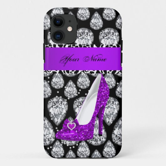 iPhone 5 パープル ハイヒール シューズ Case-Mate iPhoneケース (裏面)