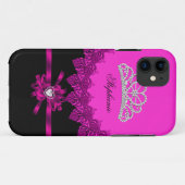 iPhone 5 プリンセス シルバー ティアラ ピンク ビジュー Case-Mate iPhoneケース (裏面(横))