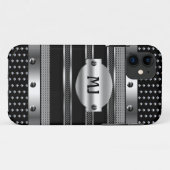 iPhone 5 メタルスタッド メンズ クローム調 Case-Mate iPhoneケース (裏面(横))