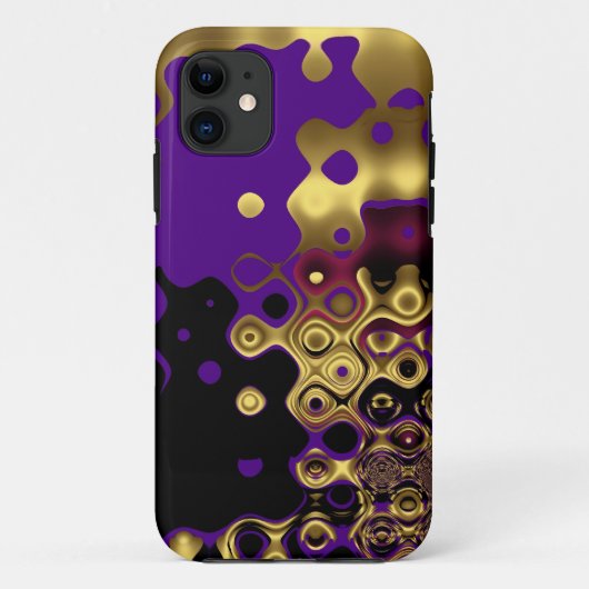 iPhone 5 抽象的なパープルゴールド Case-Mate iPhoneケース (裏面)