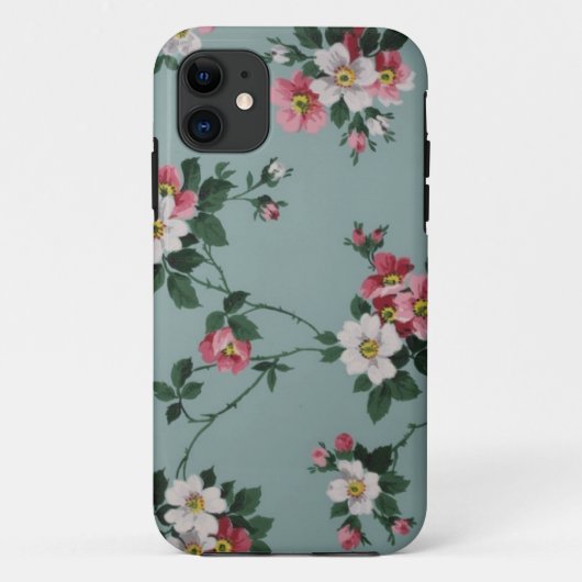 iPhone 5/5sの青いヴィンテージの花柄 Case-Mate iPhoneケース (裏面)
