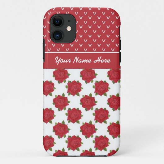 iPhone 5/5sケースのカスタマイズ:ハートとバラ Case-Mate iPhoneケース (裏面)