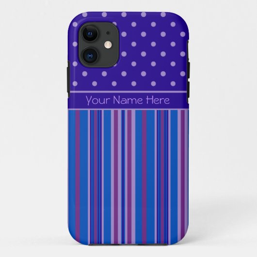 iPhone 5/5sケースのパーソナライズ：ストライプ、ポルカ Case-Mate iPhoneケース (裏面)