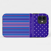 iPhone 5/5sケースのパーソナライズ：ストライプ、ポルカ Case-Mate iPhoneケース (裏面(横))