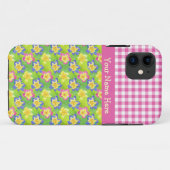 iPhone 5/5sケースのパーソナライズ: Primroses Gingham Case-Mate iPhoneケース (裏面(横))