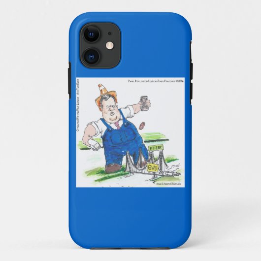 iPhone 5/5Sケースの面白いクリス・クリスティの漫画 Case-Mate iPhoneケース (裏面)