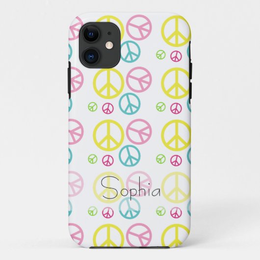 iPhone 5/5Sケース平和カラフル名パーソナライズされた Case-Mate iPhoneケース (裏面)