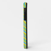 iPhone 5/5sケース：ターコイズ、黄、緑ストライプ色 Case-Mate iPhoneケース (裏面/左)
