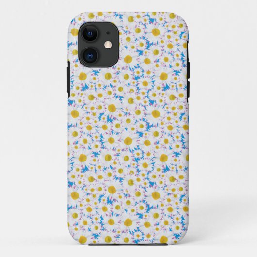iPhone 5/5sケース – マテ – トケース:青の白いデイジー Case-Mate iPhoneケース (裏面)