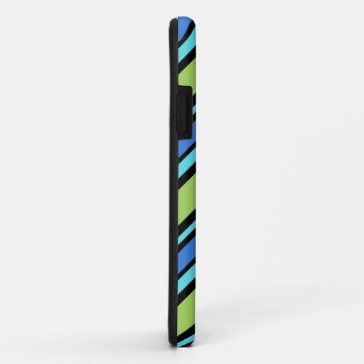 iPhone 5/5sケース:青い月の対角線のストライプ Case-Mate iPhoneケース (裏面/右)