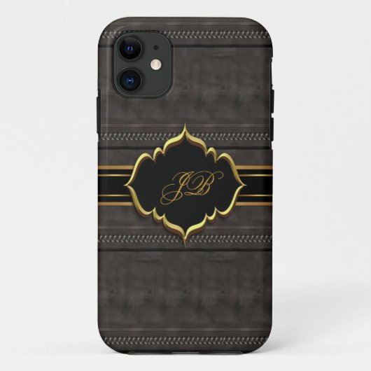 iPhone 5 Case-Mateケース ゴールドブラック スエード調 Case-Mate iPhoneケース (裏面)