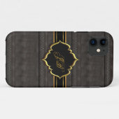 iPhone 5 Case-Mateケース ゴールドブラック スエード調 Case-Mate iPhoneケース (裏面(横))