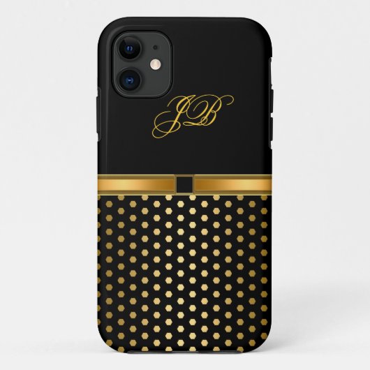 iPhone 5 Case-Mateケース ゴールド ブラック スポット Case-Mate iPhoneケース (裏面)