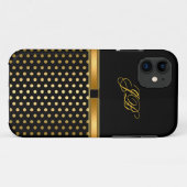 iPhone 5 Case-Mateケース ゴールド ブラック スポット Case-Mate iPhoneケース (裏面(横))