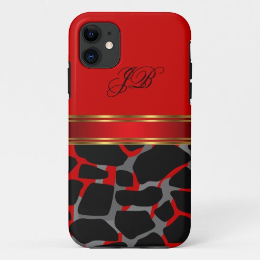 iPhone 5 Case-Mateケース ワイルド レッド ブラック Case-Mate iPhoneケース (裏面)