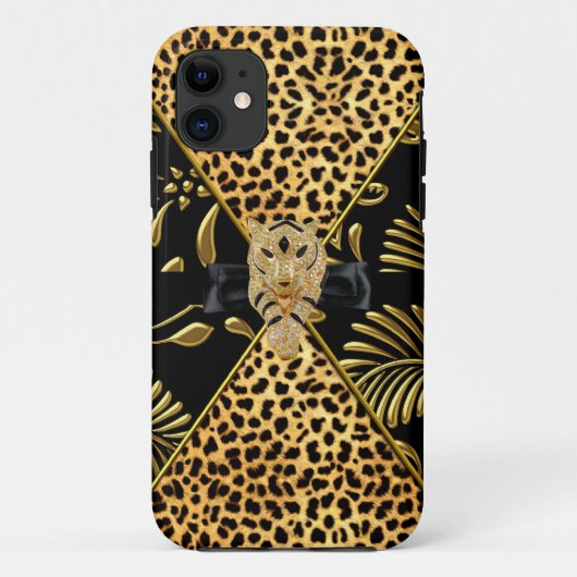 iPhone 5 Case-Mate ゴールド ブラック レオパード iPhoneケース (裏面)