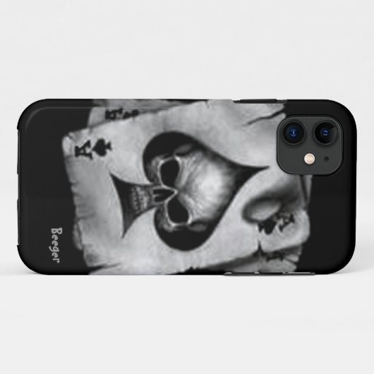 Iphone 5 ID -スペードのスカル Case-Mate iPhoneケース (裏面(横))