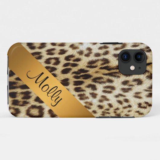iPhone 5 Leopard Monogram金ゴールドケース Case-Mate iPhoneケース (裏面(横))