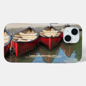 iPhone 6ケース赤いカヌーと反射、堅牢 Case-Mate iPhoneケース (裏面 (横))