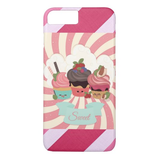 iPhone 7スイートカップケーキ電話ケース Case-Mate iPhoneケース (裏面)